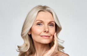 a woman smiling after undergoing BOTOX treatment