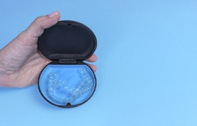 Invisalign in Milton in blue case