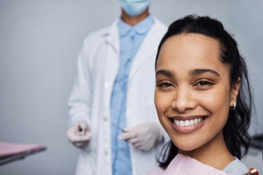 A woman getting a dental checkup near East Milton