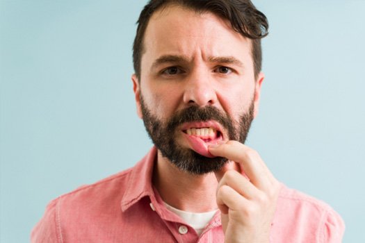 A man with bleeding gums near East Milton